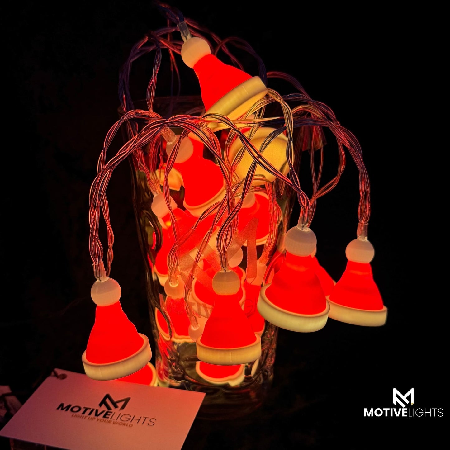 Weihnachtsmütze Lichterkette